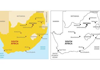 South Africa Vector Map - Free vector #159637